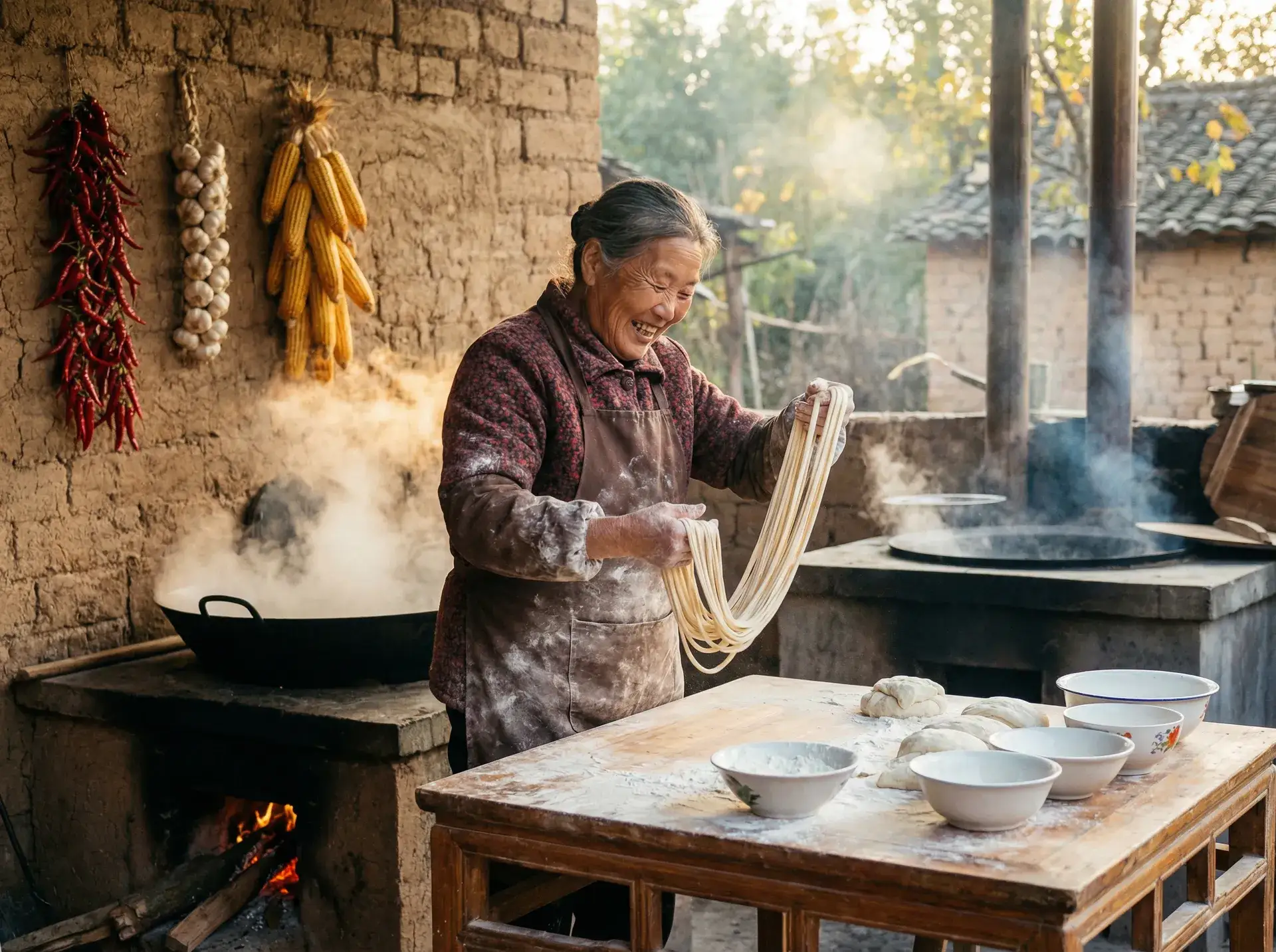 农家大嫂手擀面 - 91黄片 乡村美食